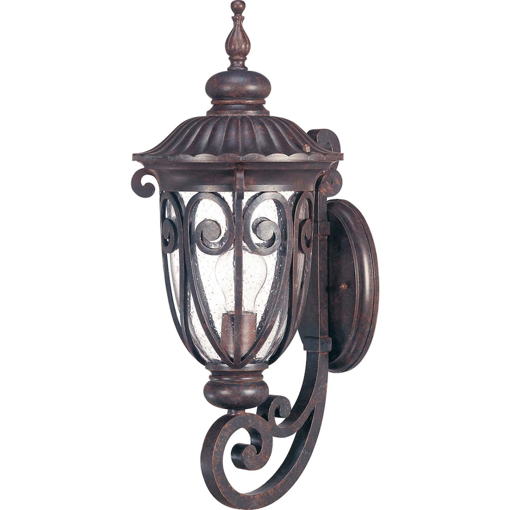 Corniche Arm Up 1-light Burlwood Wall Sconce
