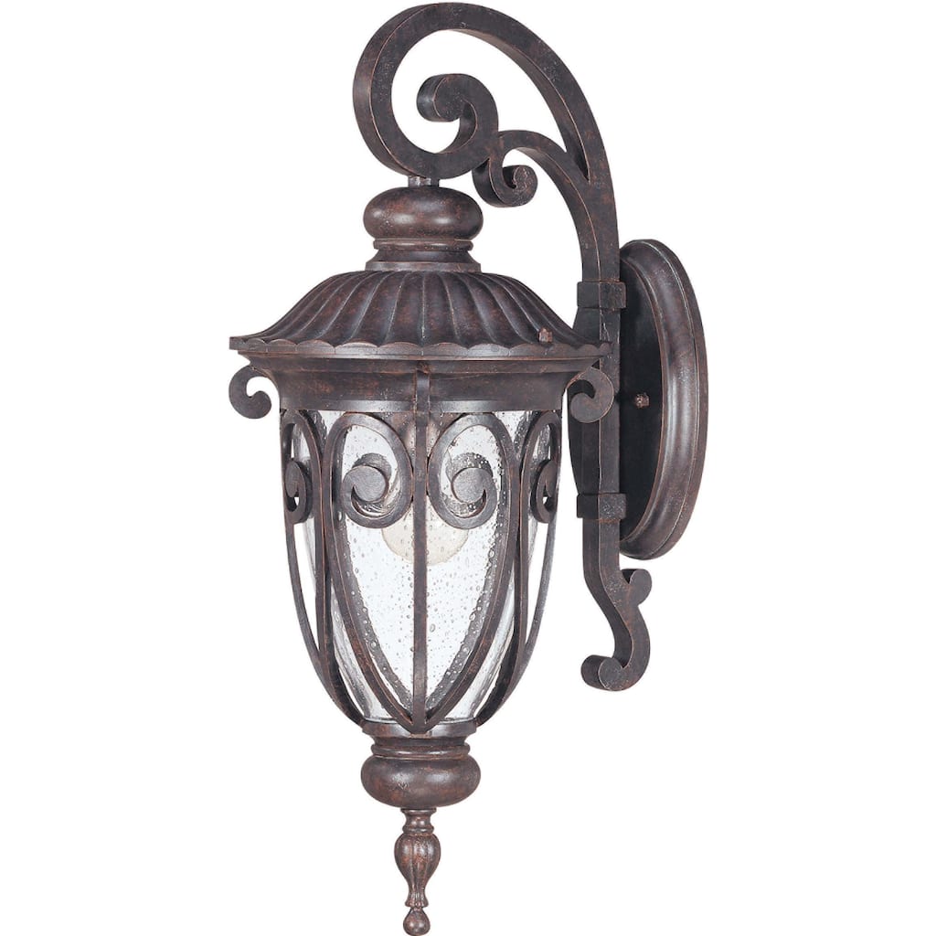 Corniche Arm Down 1-light Burlwood Wall Sconce