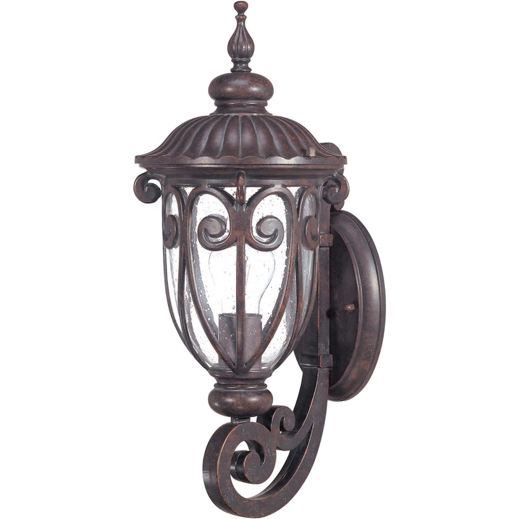 Corniche Arm Up 1-light Burlwood Small Wall Sconce