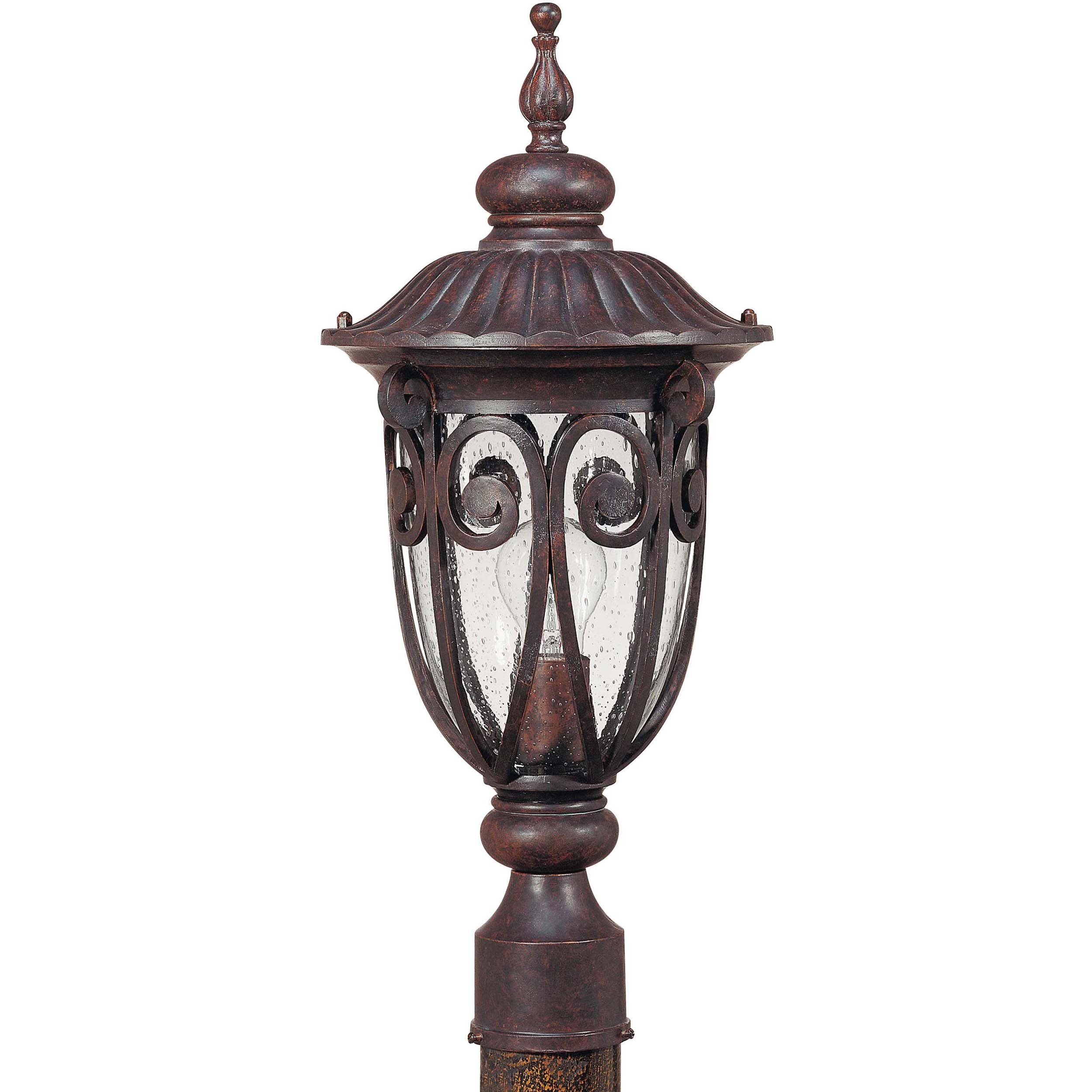 Corniche 1 light Burlwood Post Lantern