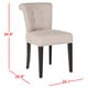 preview thumbnail 7 of 6, SAFAVIEH Dining Carrie Taupe Linen Dining Chairs (Set of 2) - 19.5" x 24.2" x 33.4" - 19.5" x 24.2" x 33.4"