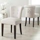 preview thumbnail 8 of 7, SAFAVIEH Dining Carrie Taupe Linen Dining Chairs (Set of 2) - 19.5" x 24.2" x 33.4" - 19.5" x 24.2" x 33.4"