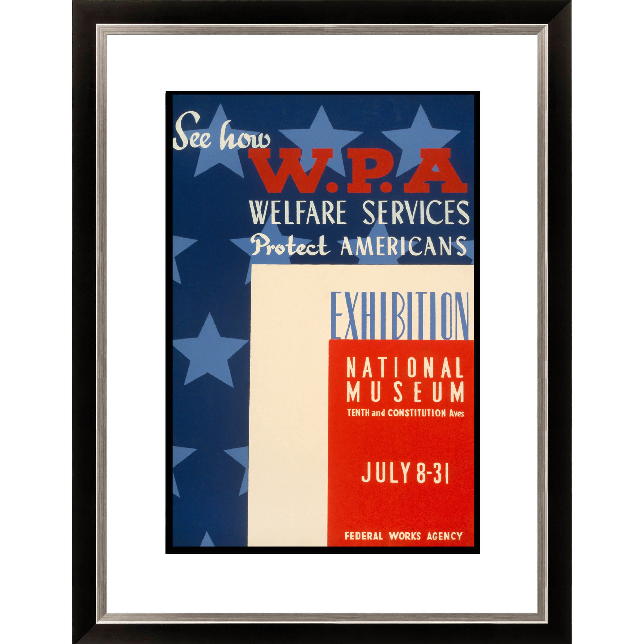 Gallery Direct See How WPA Welfare Services Protect Americans Exhibition Nation Framed Limited Edition Giclee Art