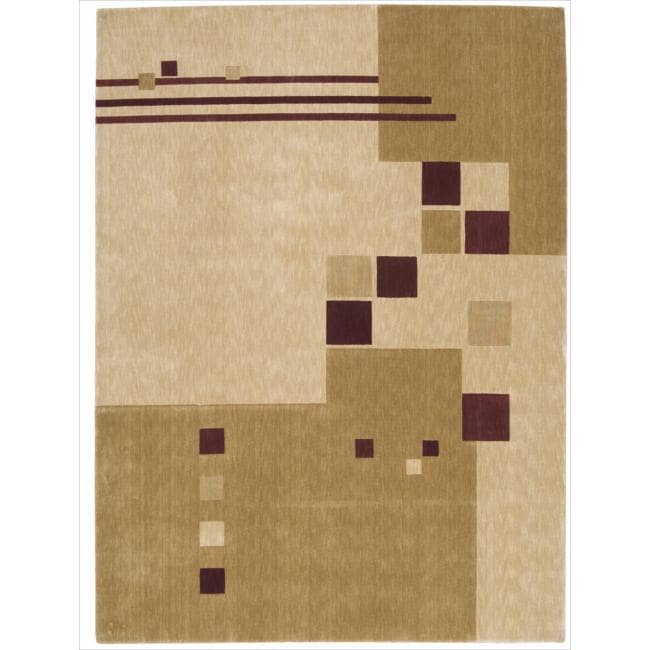 Nourison Parallels Geometric Beige Rug (23 X 39)