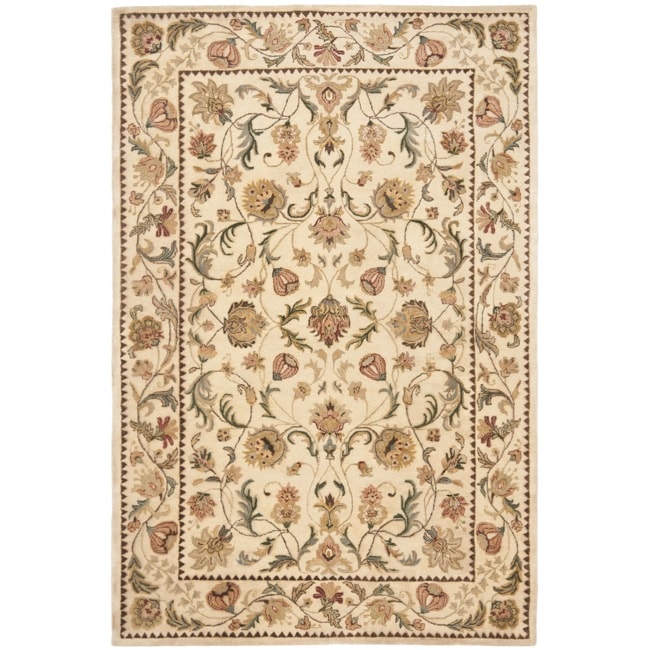 Handmade Eden Ivory Hand spun Wool Rug (9 X 12)