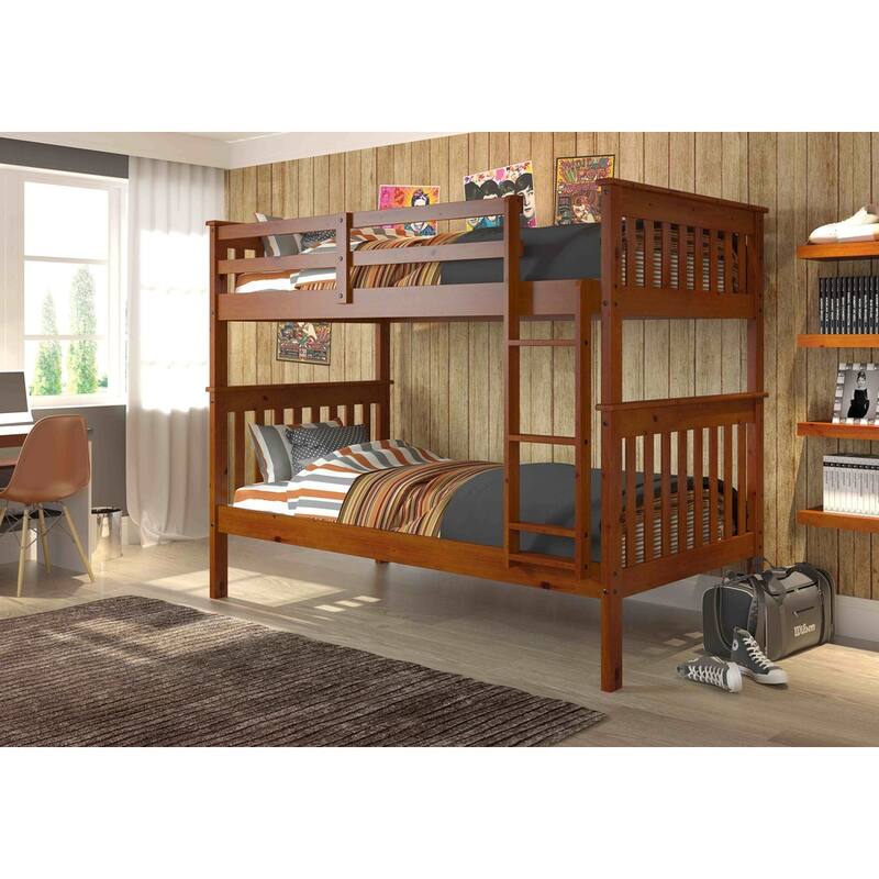 Donco Kids Twin/ Twin Espresso Finish Mission Bunk Bed