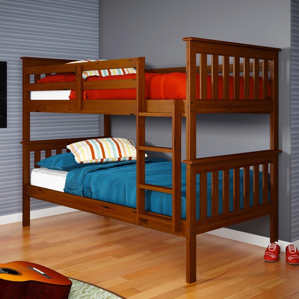 Donco Kids Twin/ Twin Espresso Finish Mission Bunk Bed - Overstock ...