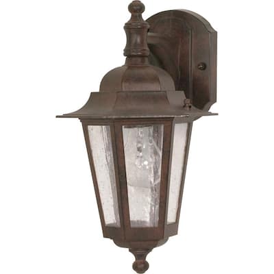 Cornerstone 1 Light Old Bronze with Clear Seed Wall Lantern