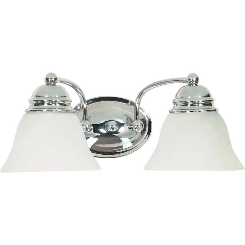 Empire 2 Light Polished Chrome with Alabaster Vanity