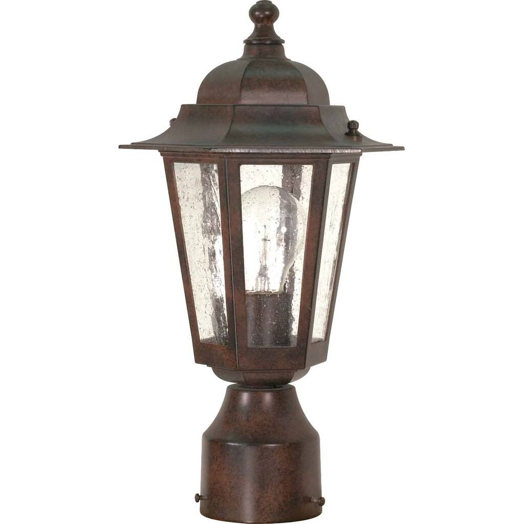 Cornerstone 1 Light Old Bronze w/ Clear Seed Post Lantern