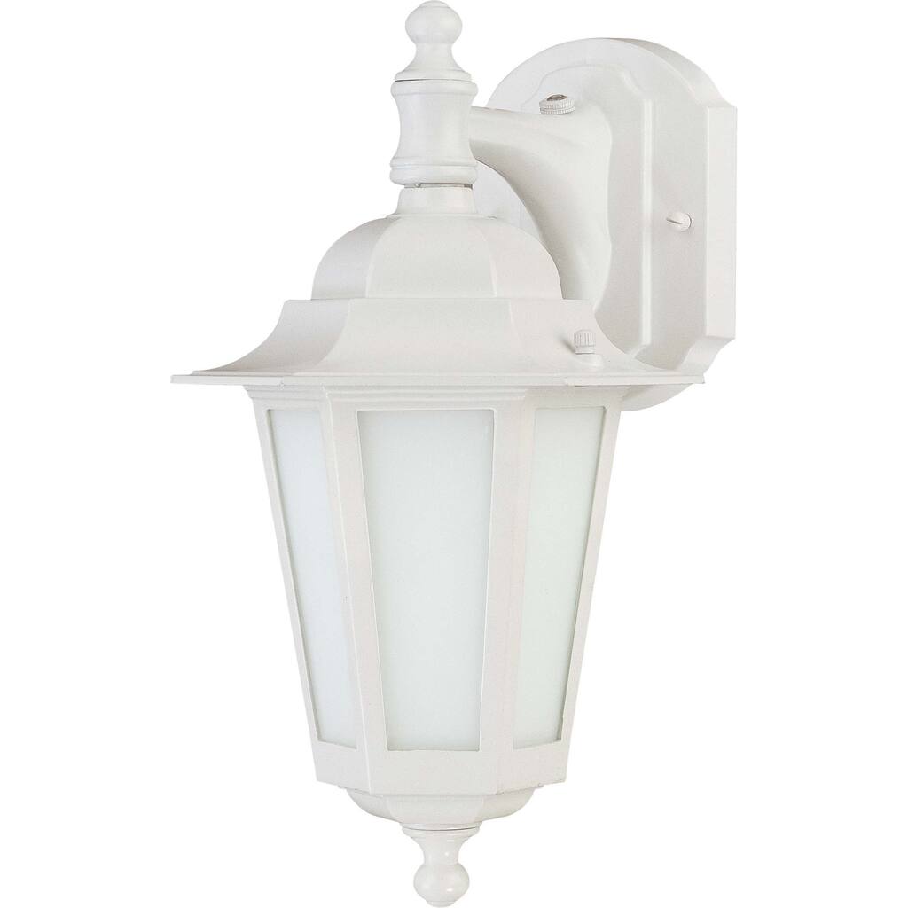 Cornerstone White with Satin White Glass 1-light Wall Lantern