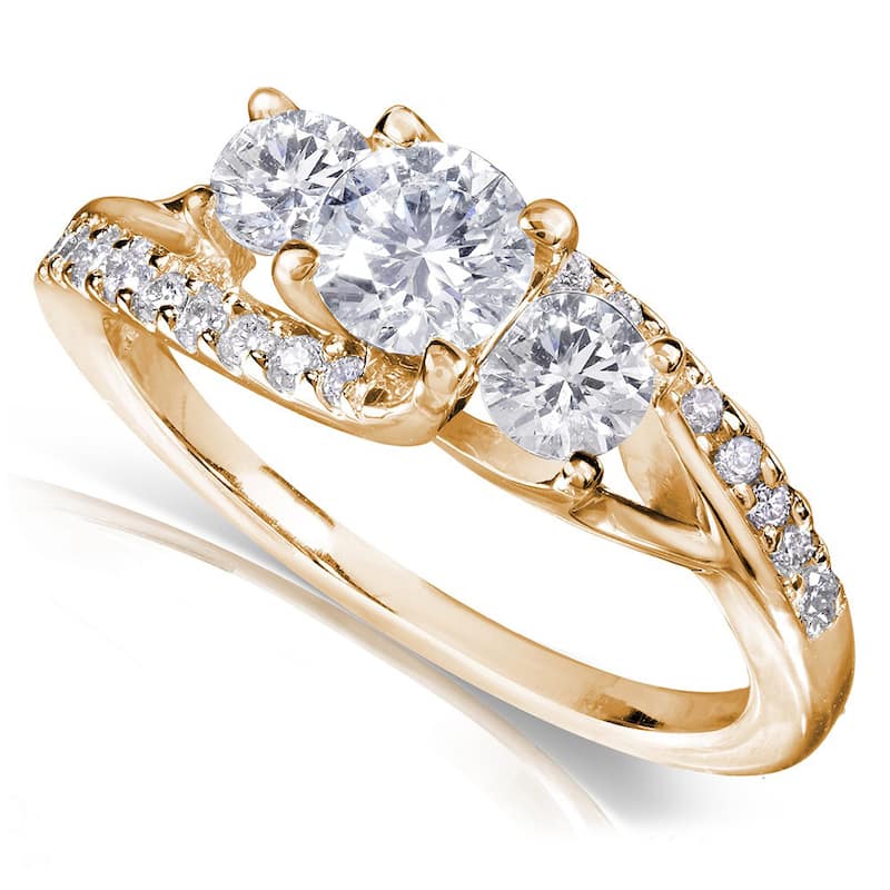 Annello by Kobelli 14k Gold 1ct TDW Diamond Engagement Ring