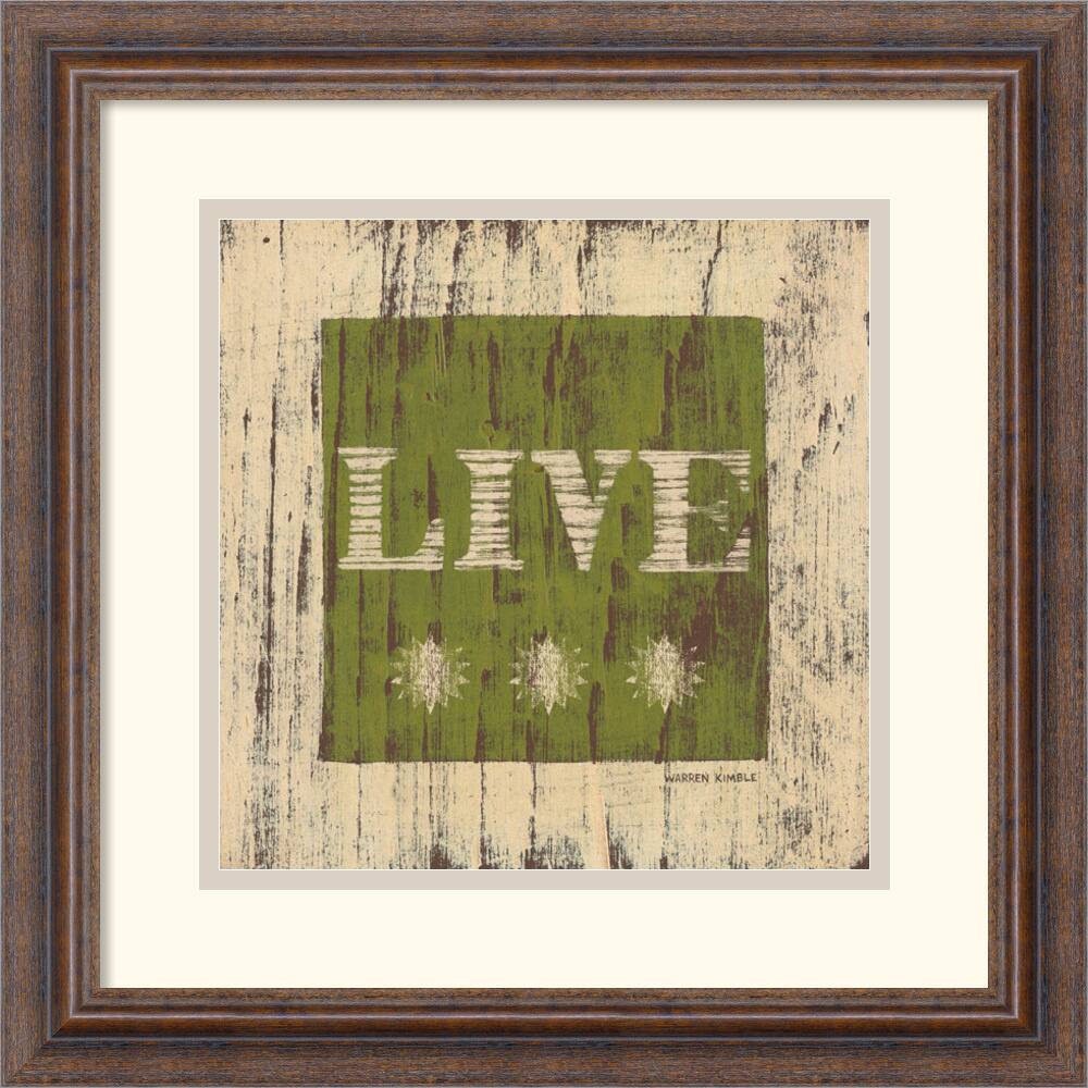 Warren Kimble 'Live' Framed Art Print