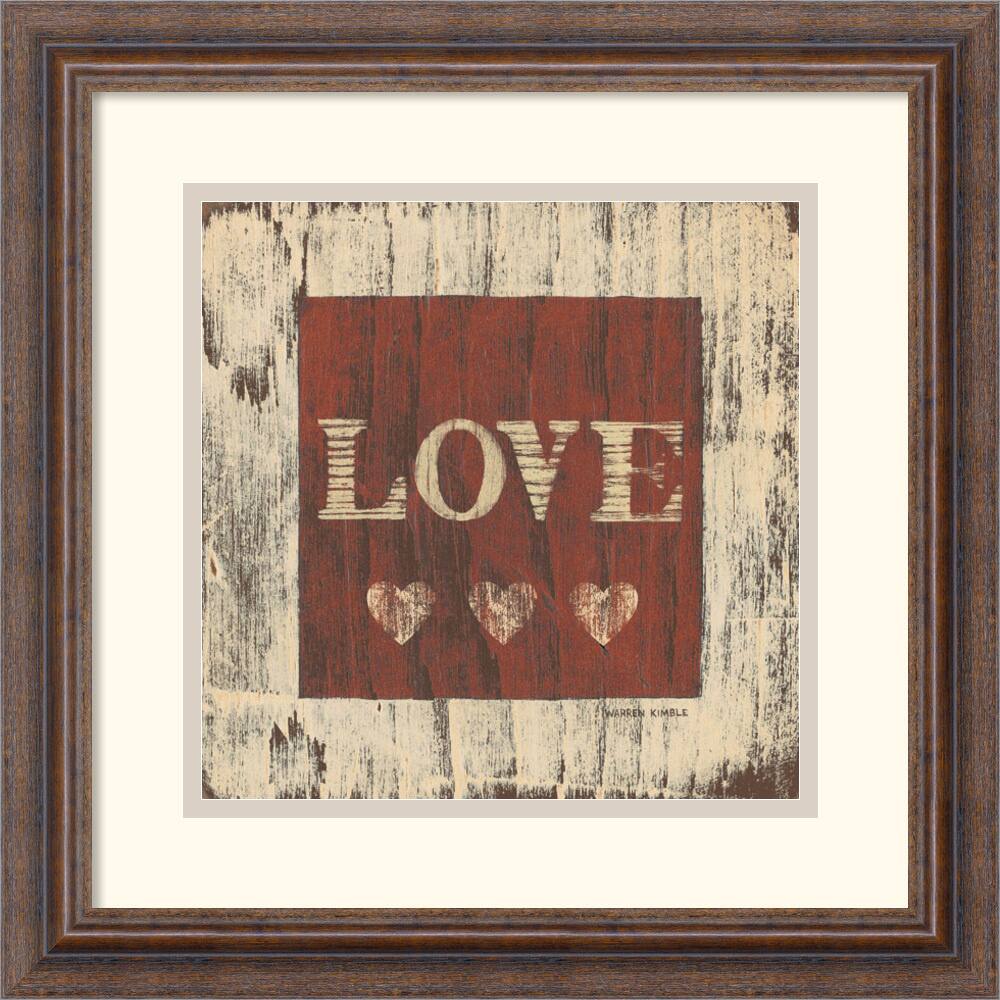 Warren Kimble 'Love' Framed Art Print