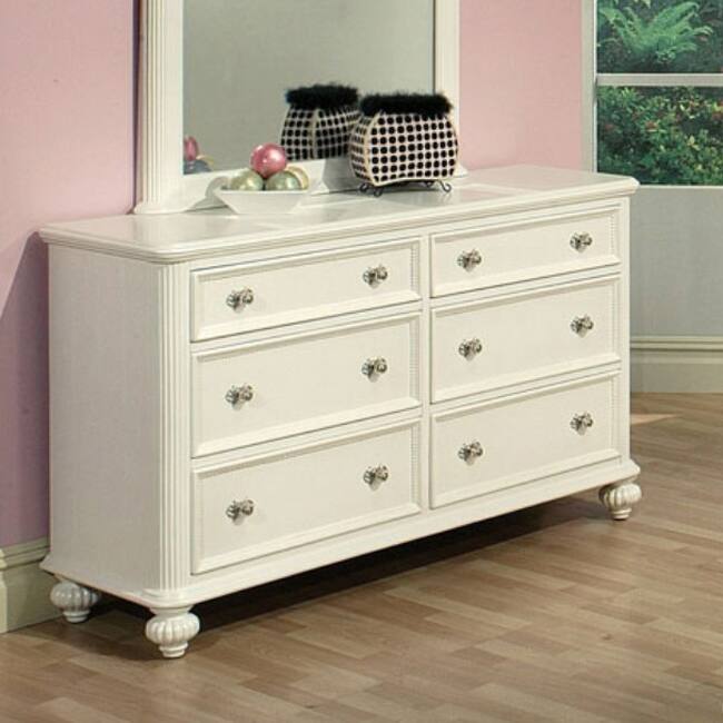 Athena White 6-Drawer Dresser