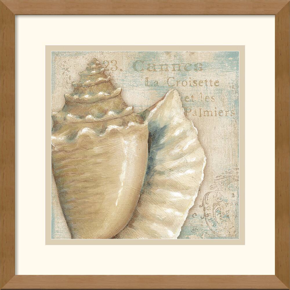 Daphne Brissonnet 'A La Plage III' 15 x 15-inch Framed Art Print