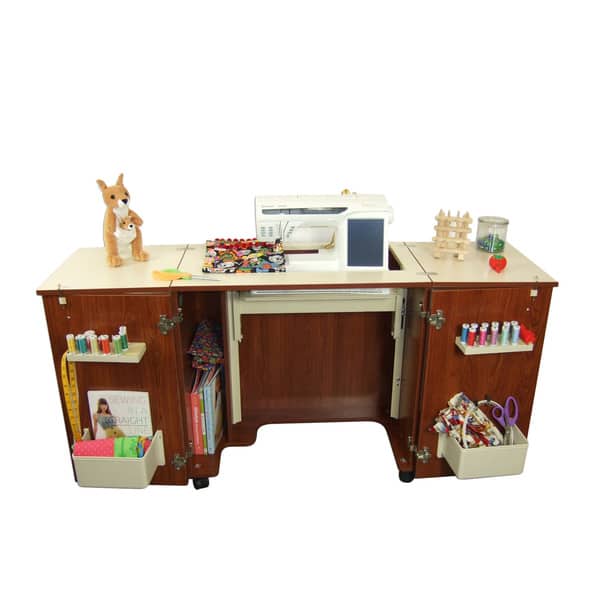 Shop Kangaroo Kabinets Bandicoot Teak Sewing Machine Table