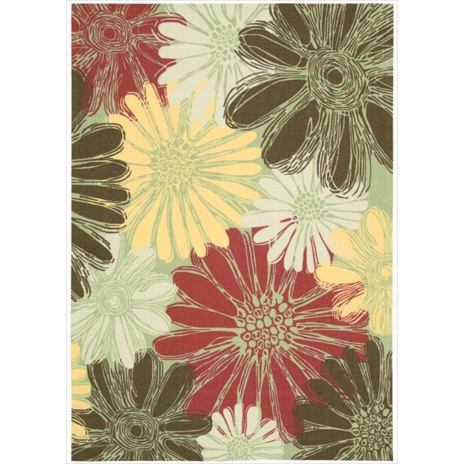 Nourison Home And Garden Green Indoor/outdoor Rug (10 X 13)