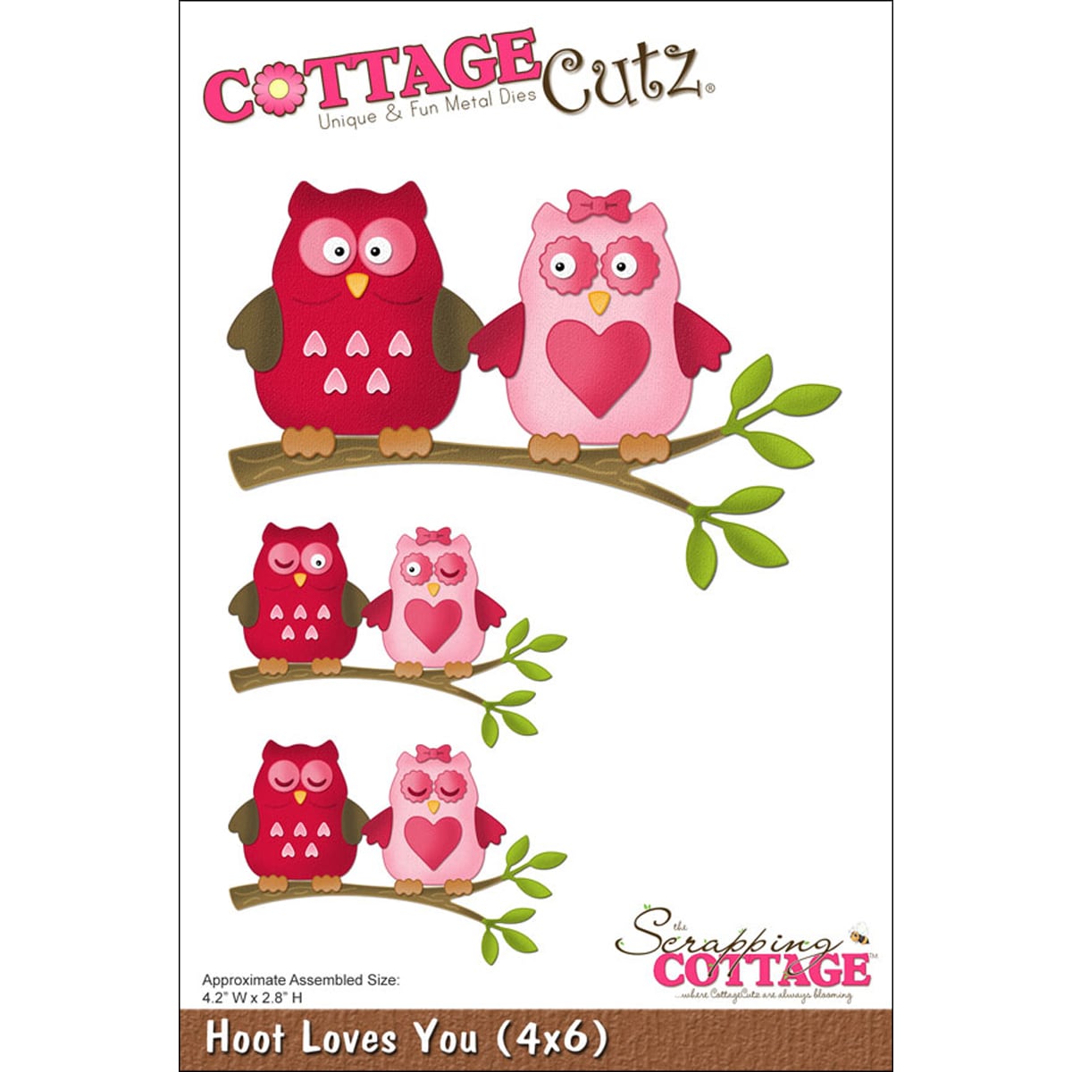 Cottagecutz Die 4x6 hoot Loves You