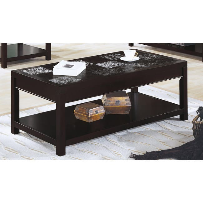 Cappuccino Veneer Rectangle Cocktail Table