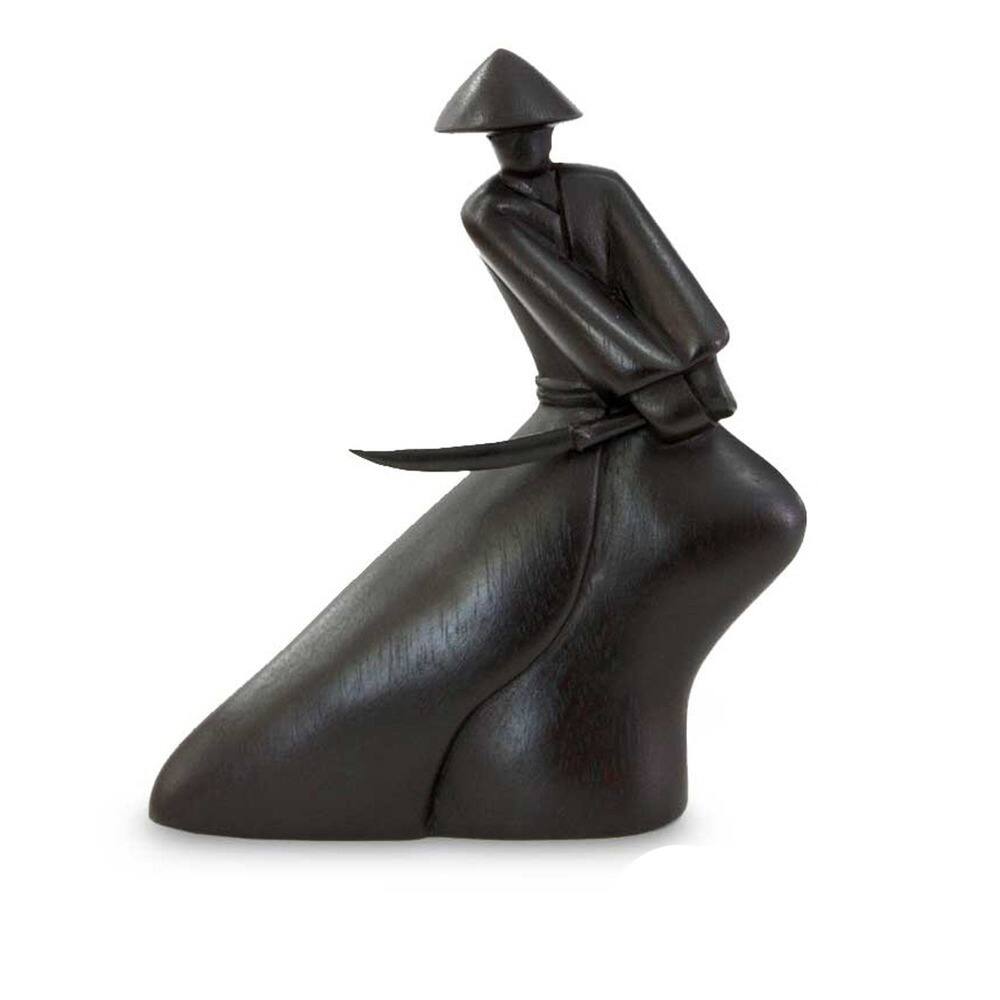 Suar Wood 'Balinese Samurai' Sculpture