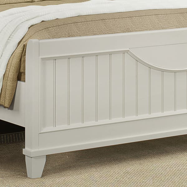 Alderson Cottage White Beadboard Crescent Shaped Kingsize Bed Bed