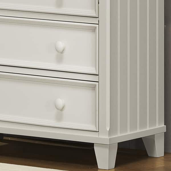 Shop Alderson Cottage White 5 Drawer Beadboard Chest Free