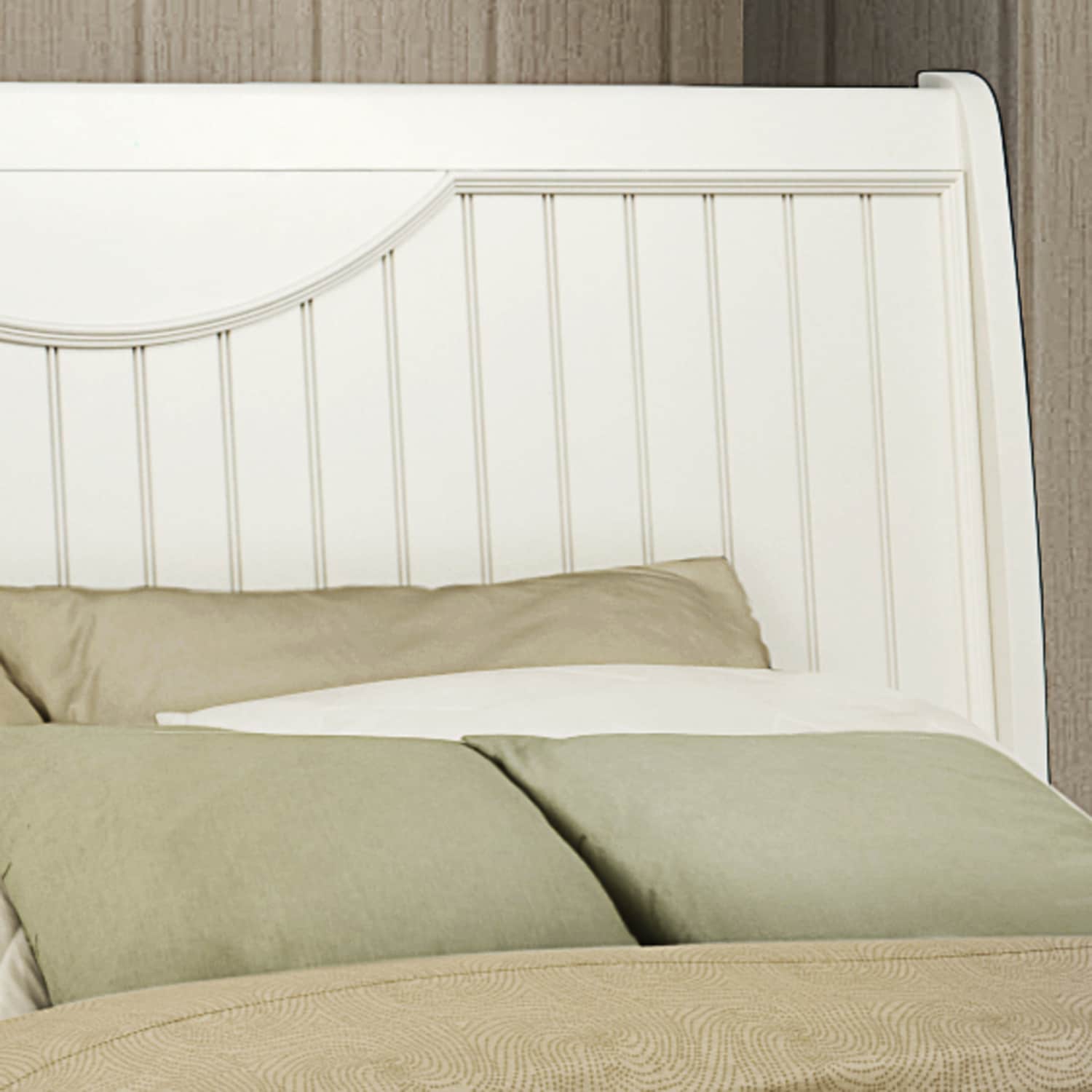 Tribecca Home Alderson Cottage White Beadboard Crescent Shaped Queen Size Bed Overstock 6799858