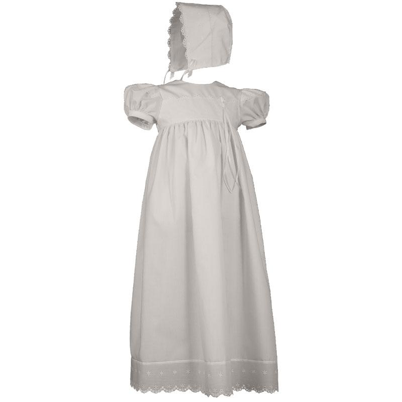 Cherubic Baby Girls Christening Gown and Bonnet
