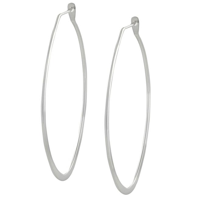 Tressa Sterling Silver 46 mm Flat Oval Hoop Earrings Today $22.99 4.3