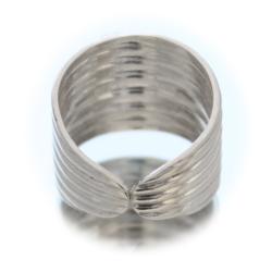 Sterling Silver Handmade Ridged Ring (Ecuador)