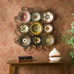 Bologna Grid 9 Piece Italian Plates Wall Art Set Overstock 5271651