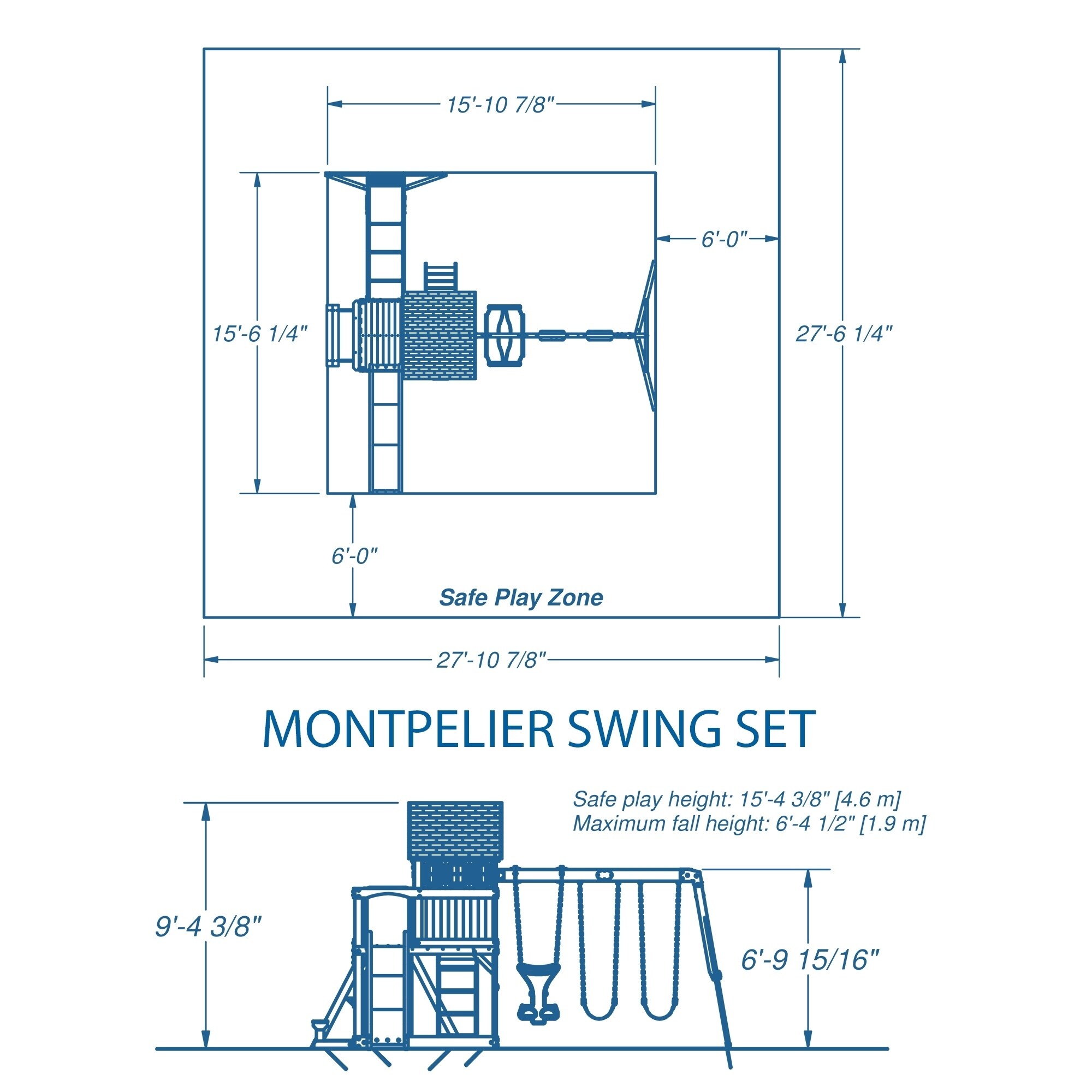 montpelier wooden swing set
