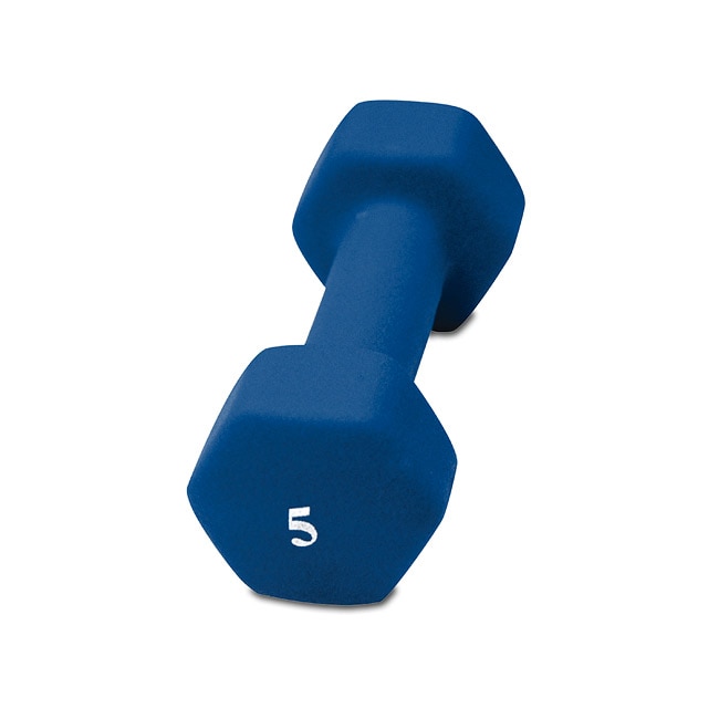 Cap Barbell 5 Pound Cast Iron Neoprene Dumbbell