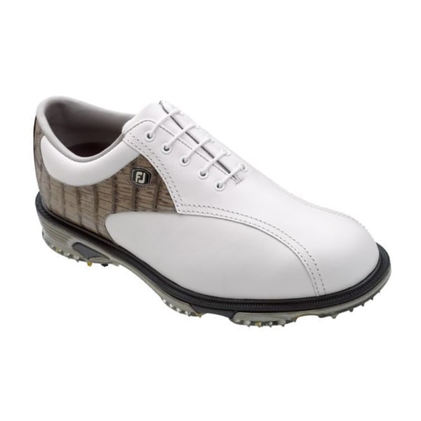 FootJoy Men's DryJoys Tour White/ Croc Golf Shoes - Free Shipping Today ...