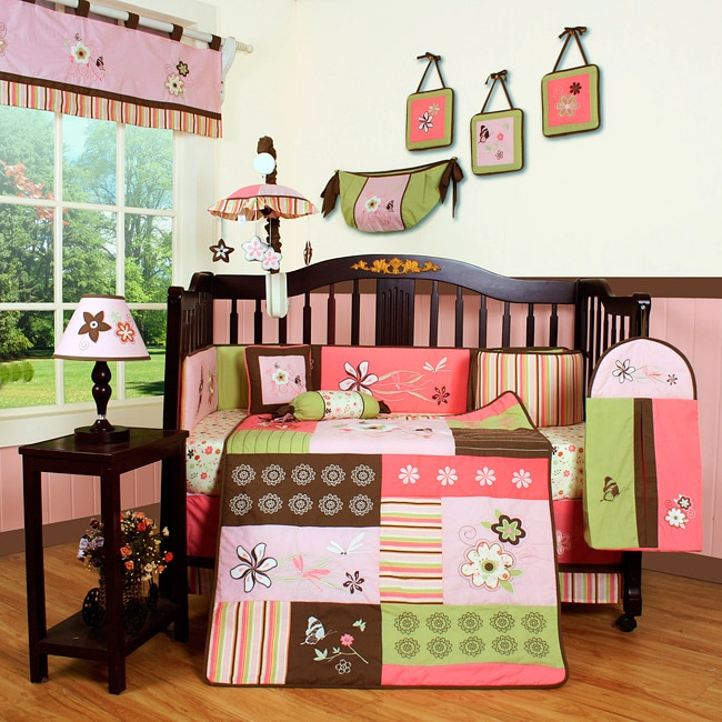 13 piece crib bedding set girl