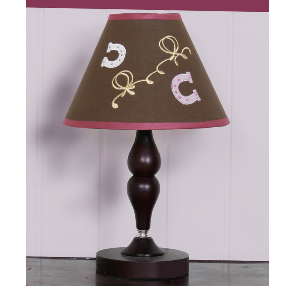 Western Cowgirl Lamp Shade (65 percent polyester/35 percent cotton, Metal wire frameDimensions 7 inches high x 10 inch bottom diameter x 4 inch top diameter)