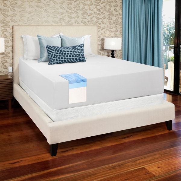 Select Luxury Medium Firm 14inch QueenSize Gel Memory Foam Mattress Free Shipping Today