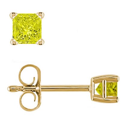 14k Gold 1 4ct To 1ct Tdw Yellow Diamond Stud Earrings Free 14k Gold 1 4ct To 1ct Tdw Yellow Diamond Stud Earrings