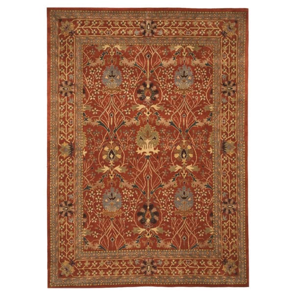 Home Decor Rust Hand-Tufted Wool Morris Rug by EORC Luxurious and Elegant Area Rug for Adding Warmth and Timeless Charm to You