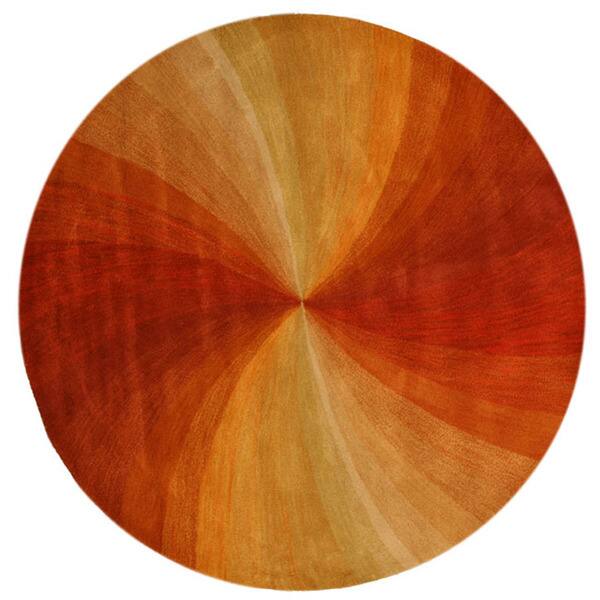 Home Decor Orang. E Contemporary Abstract Swirl Area Rug by EORC Stylish and Eye-Catching Rug for Adding a Modern Touch
