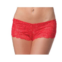 red lace booty shorts
