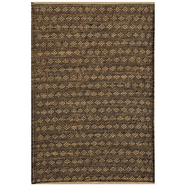 Hand woven Beige Jute Rug (6 X 9)