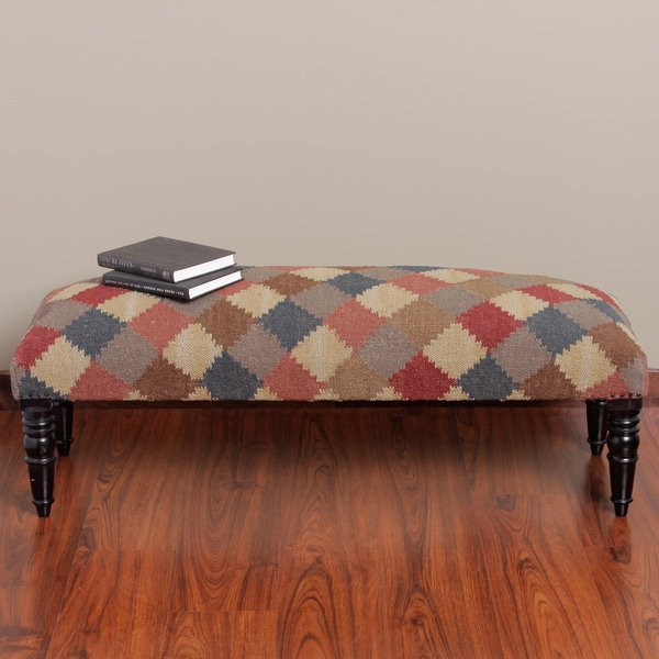 Shop Handmade Kilim Upholstered Bench (India) Free Shipping Today