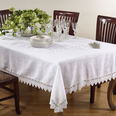 Lace Trimmed Tablecloth