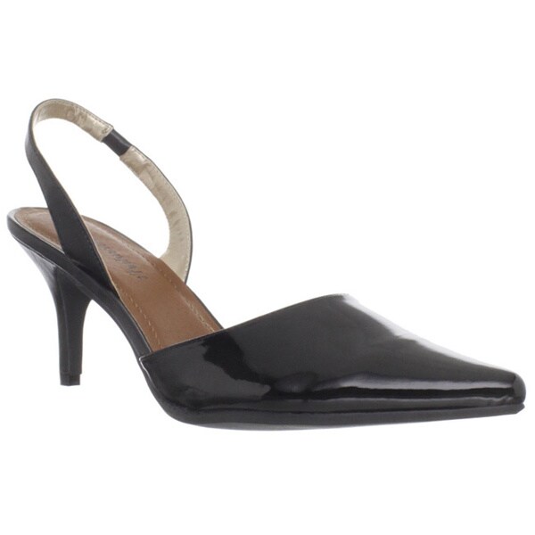 black slingbacks