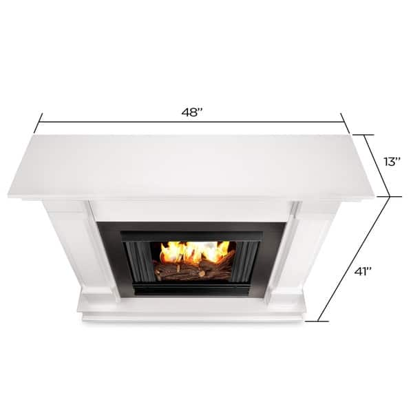 Shop Silverton White Gel Fireplace By Real Flame Overstock 6805712