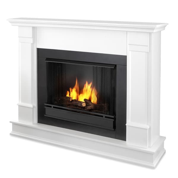 Shop Silverton White Gel Fireplace By Real Flame Overstock 6805712