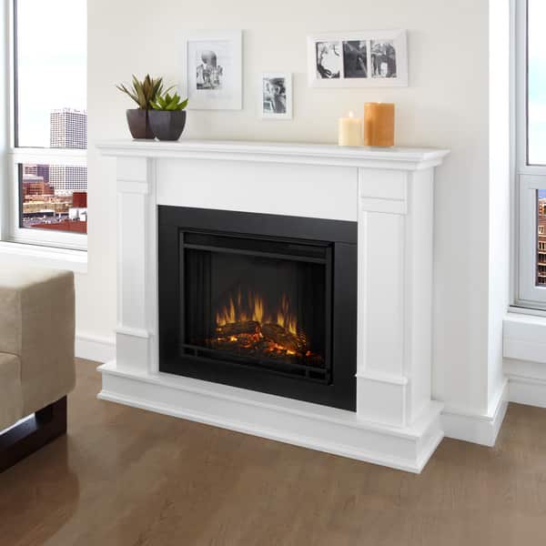 Shop Silverton Electric Fireplace White By Real Flame