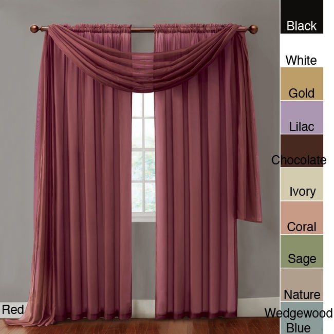 Infinity Sheer Rod Pocket Curtain Panel